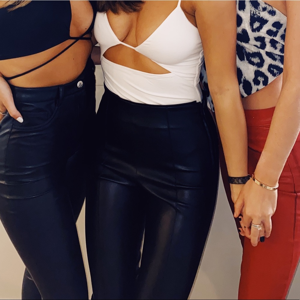 Zara faux leather leggings